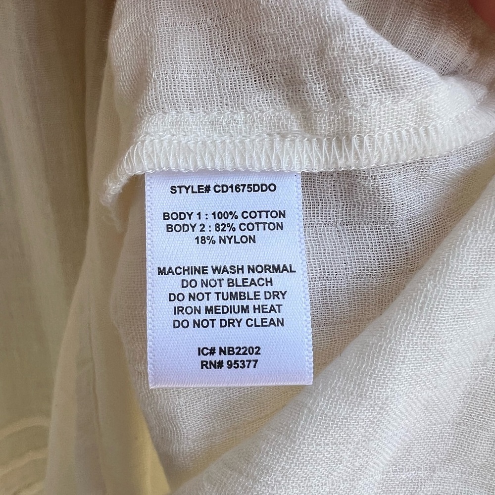 NEW Sanctuary XL White Cotton Peasant Dress Boho Festival Lightweight - Picture 8 of 10